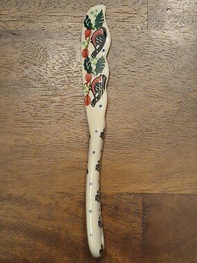 Polish Pottery Spreading Knife - Winter/Holiday Design